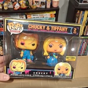 Funko Chucky & Tiffany Pop! Vinyl Figures - Blacklight